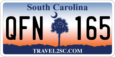 SC license plate QFN165