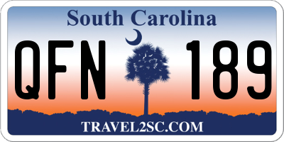 SC license plate QFN189