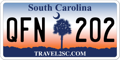 SC license plate QFN202