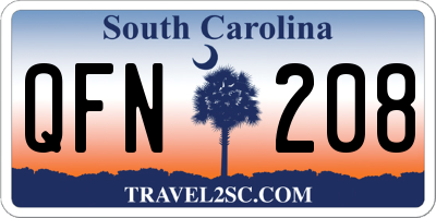 SC license plate QFN208