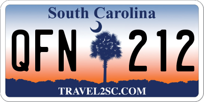 SC license plate QFN212
