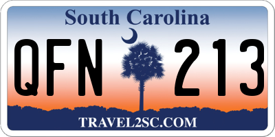 SC license plate QFN213