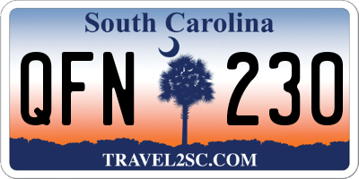 SC license plate QFN230