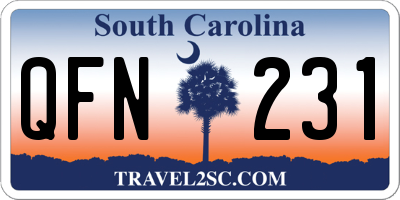 SC license plate QFN231
