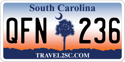 SC license plate QFN236
