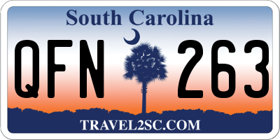 SC license plate QFN263