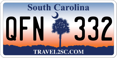 SC license plate QFN332