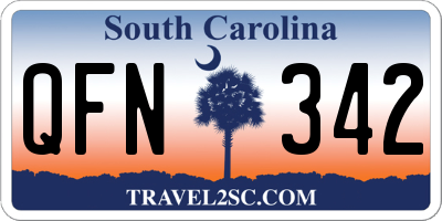 SC license plate QFN342