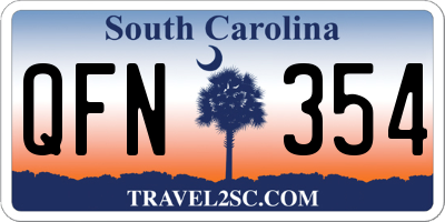 SC license plate QFN354