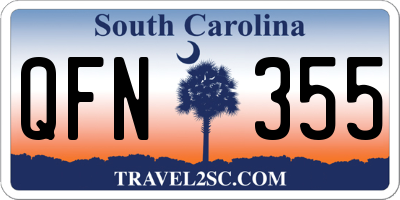 SC license plate QFN355