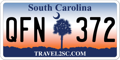 SC license plate QFN372