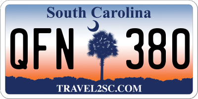 SC license plate QFN380