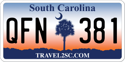 SC license plate QFN381