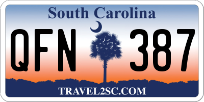 SC license plate QFN387