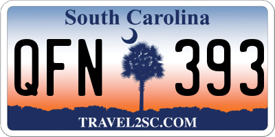 SC license plate QFN393