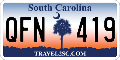 SC license plate QFN419