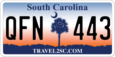 SC license plate QFN443