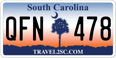 SC license plate QFN478