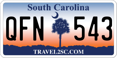 SC license plate QFN543