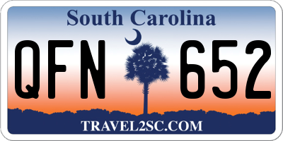 SC license plate QFN652