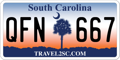 SC license plate QFN667