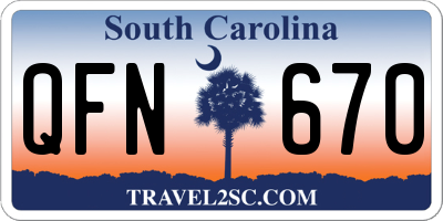 SC license plate QFN670