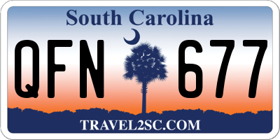 SC license plate QFN677