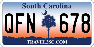SC license plate QFN678