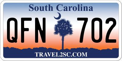 SC license plate QFN702