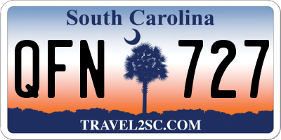 SC license plate QFN727