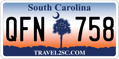 SC license plate QFN758