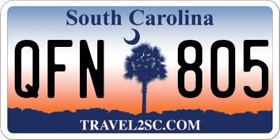 SC license plate QFN805