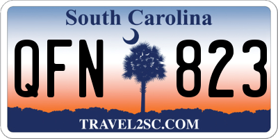 SC license plate QFN823