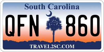 SC license plate QFN860