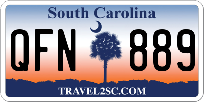 SC license plate QFN889