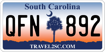 SC license plate QFN892