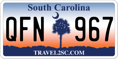 SC license plate QFN967