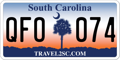 SC license plate QFO074