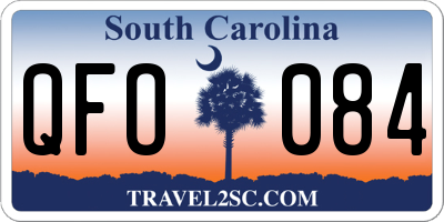 SC license plate QFO084