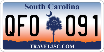 SC license plate QFO091