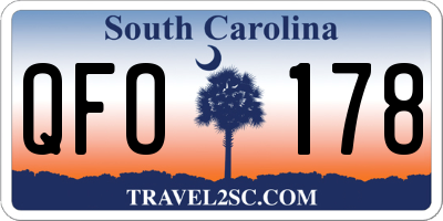 SC license plate QFO178