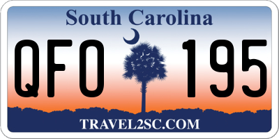 SC license plate QFO195