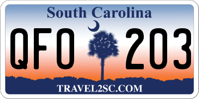 SC license plate QFO203