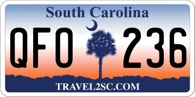 SC license plate QFO236