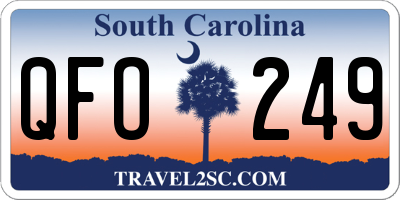 SC license plate QFO249