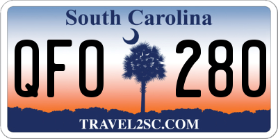 SC license plate QFO280