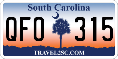 SC license plate QFO315