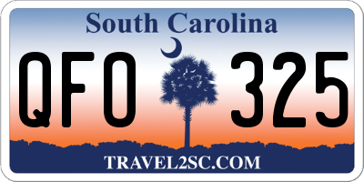SC license plate QFO325