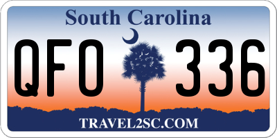 SC license plate QFO336