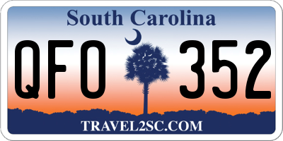 SC license plate QFO352